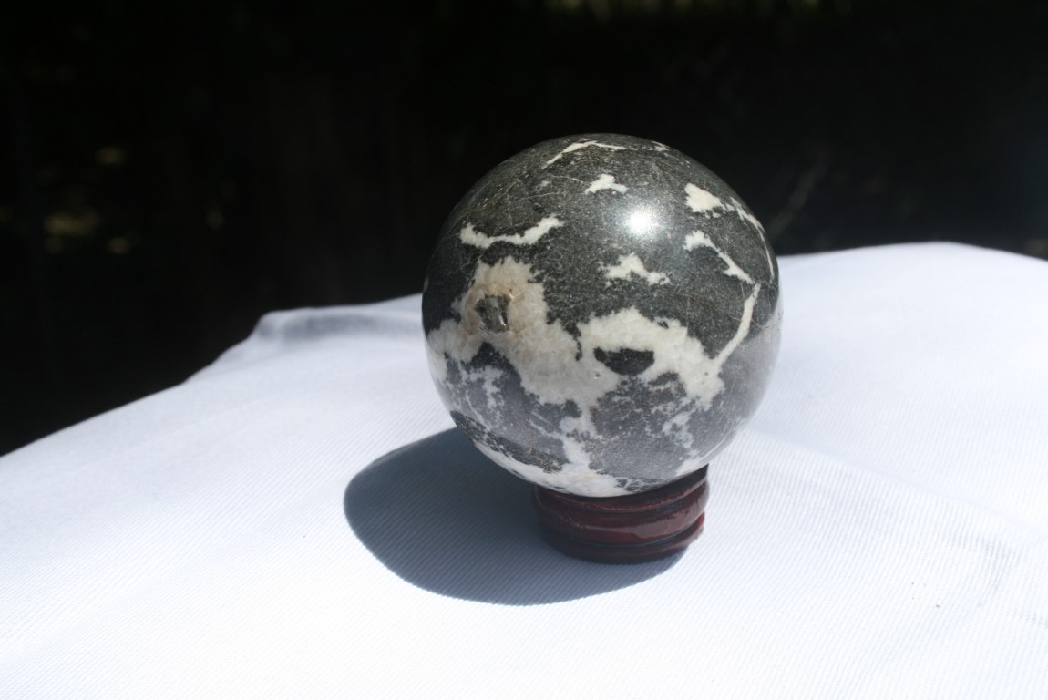 Seashell Jasper Shell Sphere used for protection and grounding. It rejuvenates and strengthens. 4992